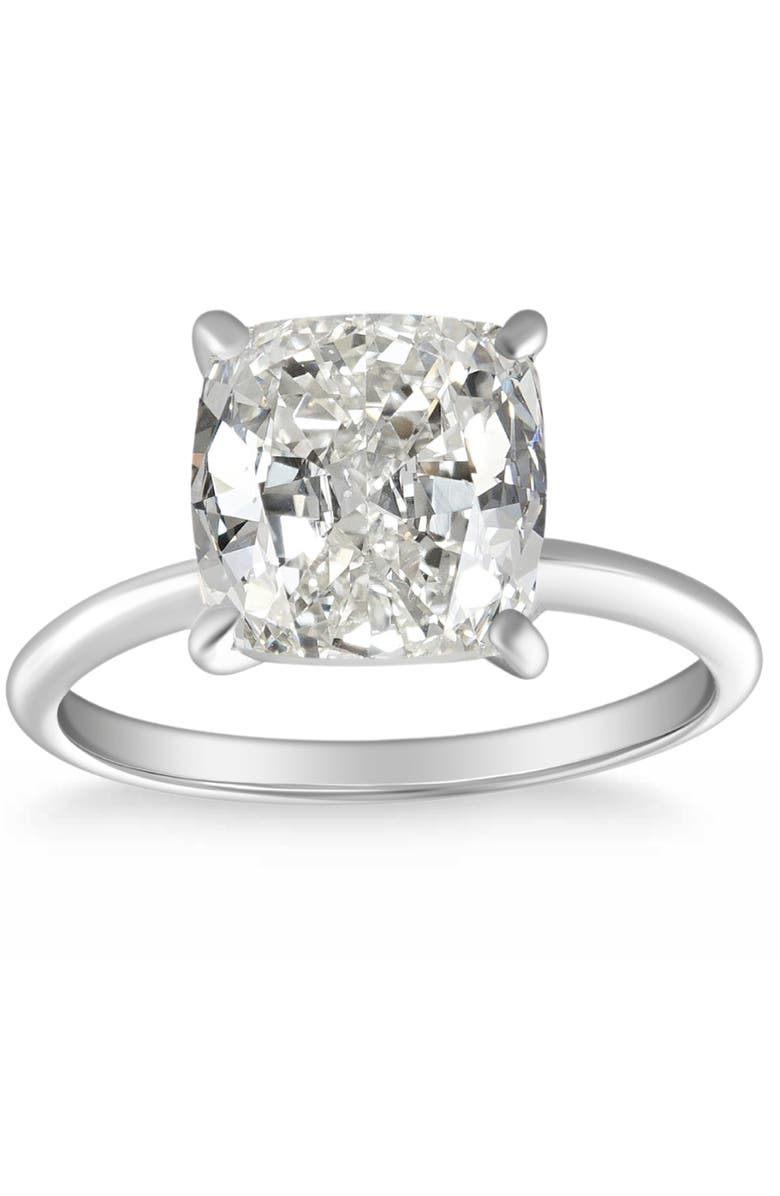 Bliss Diamond 4.39CT Cushion Diamond GIA Certified Solitaire Engagement Ring 14k Gold, Alternate, color, 14K White Gold
