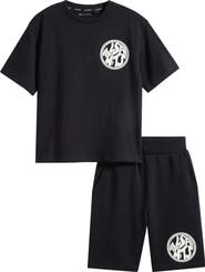 smALLSAINTS by ALLSAINTS Kids' Distortion Graphic T-Shirt & Shorts Set