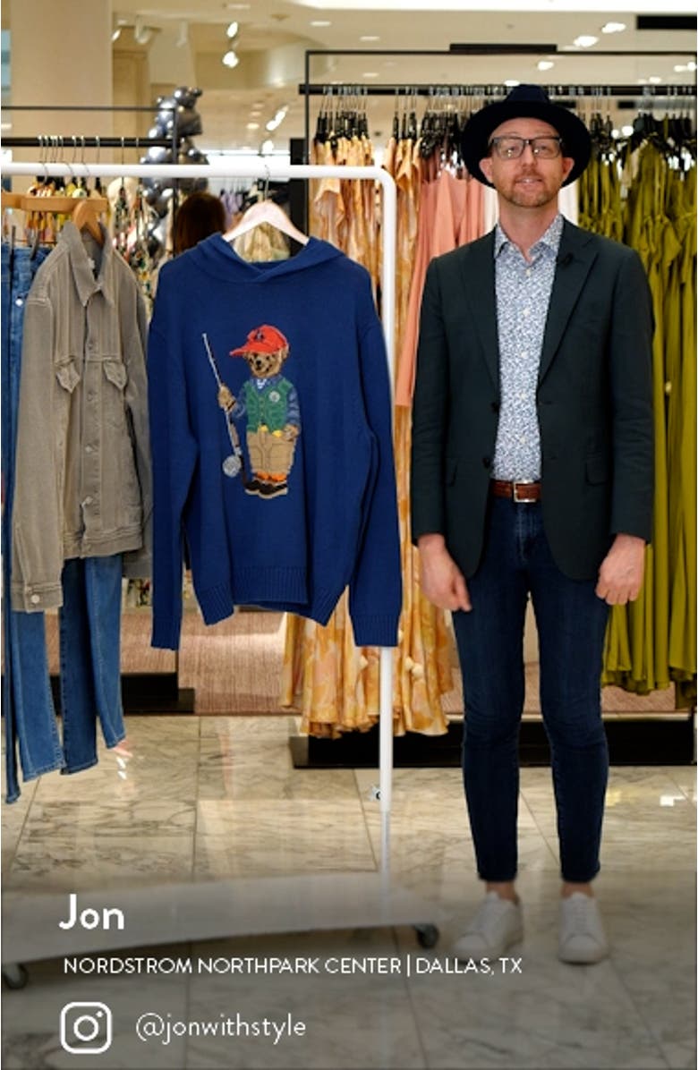 Polo Bear Embroidered Hooded Sweater, sales video thumbnail