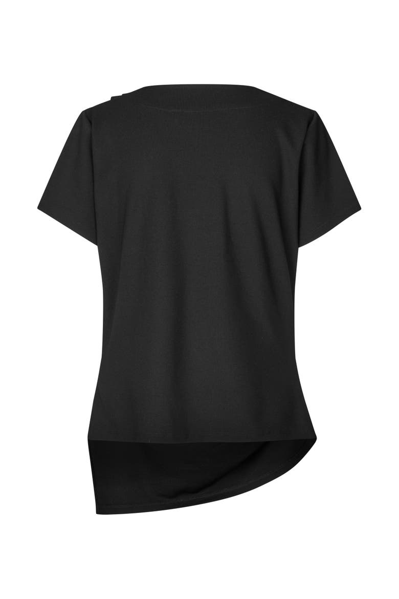 MaDorel V-Neck Draped T-Shirt, Alternate, color, Black