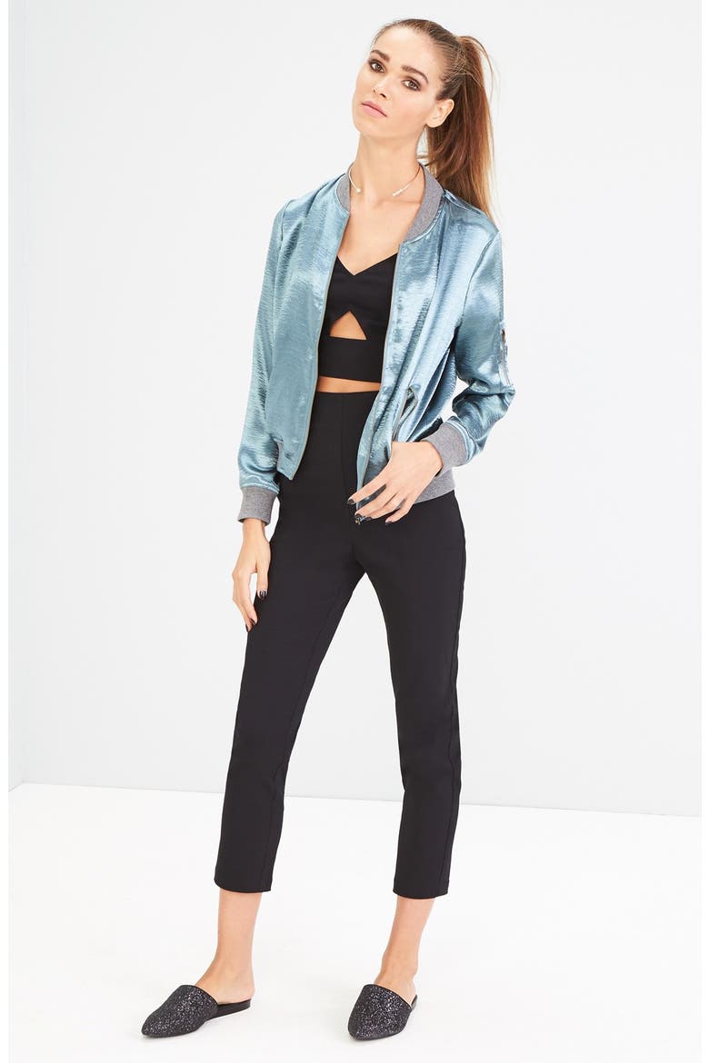 High Waist Pants, Alternate, color, BLACK