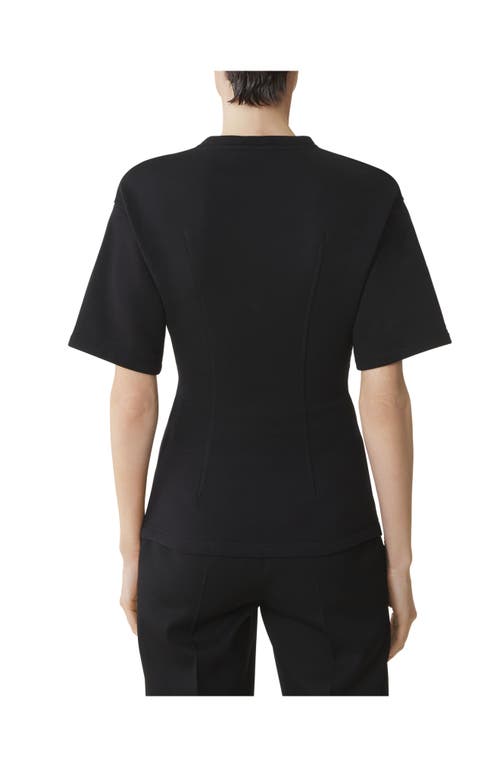 Lanvin Cotton Fleece And Cashmere T-shirt In Black