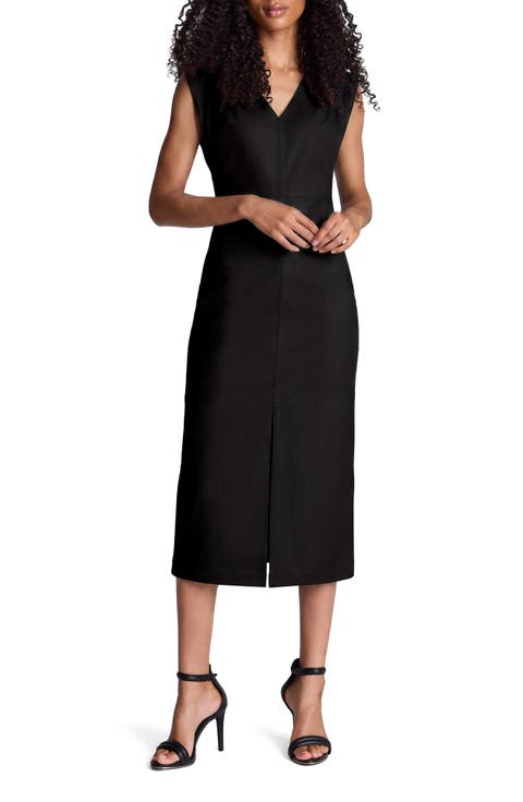 Faux Suede Midi Dress