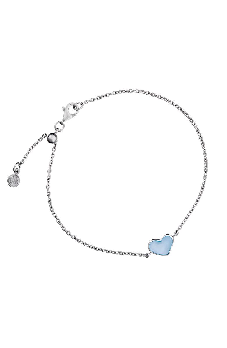 Jan Leslie Heart Bracelet Set In Sterling Silver, Alternate, color, White