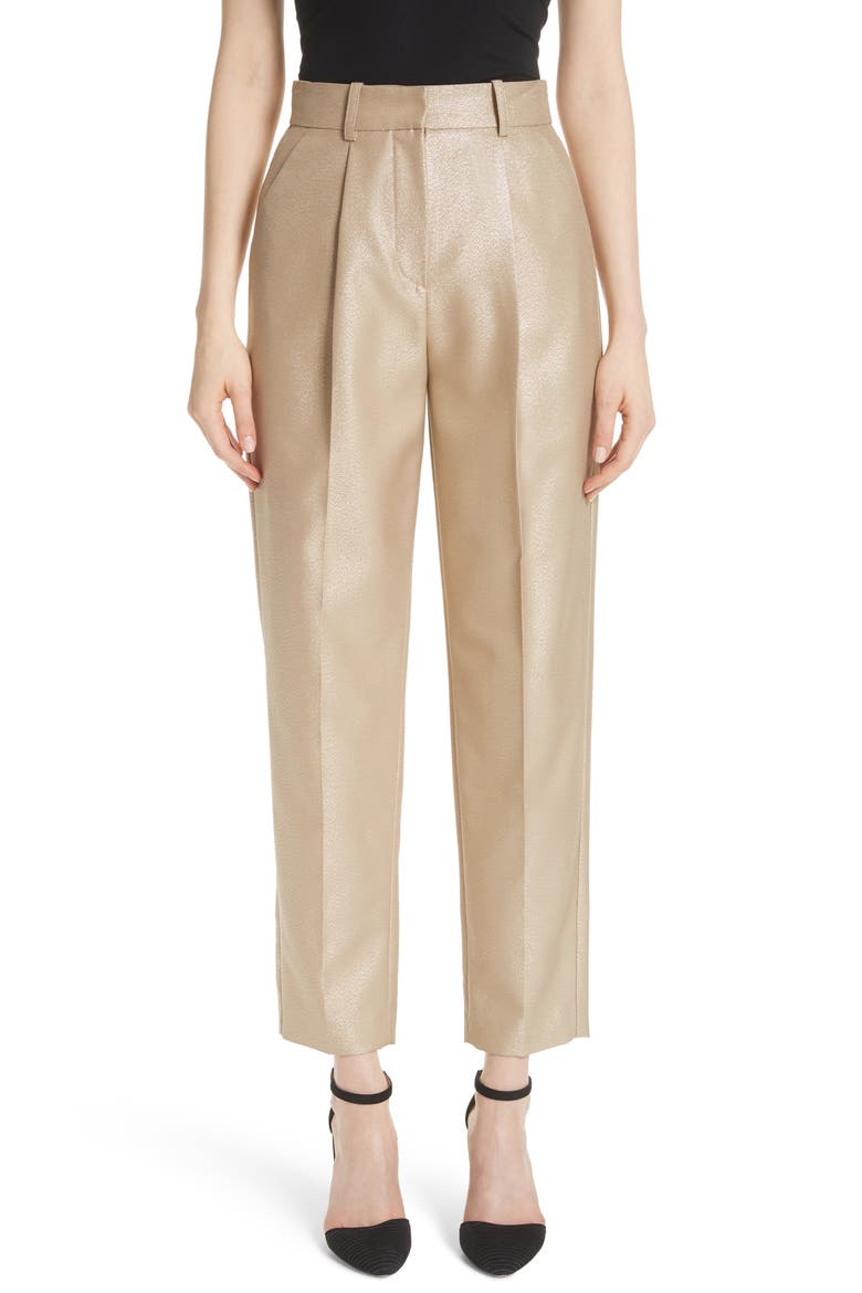 Metallic Crop Pants, Main, color, GOLD