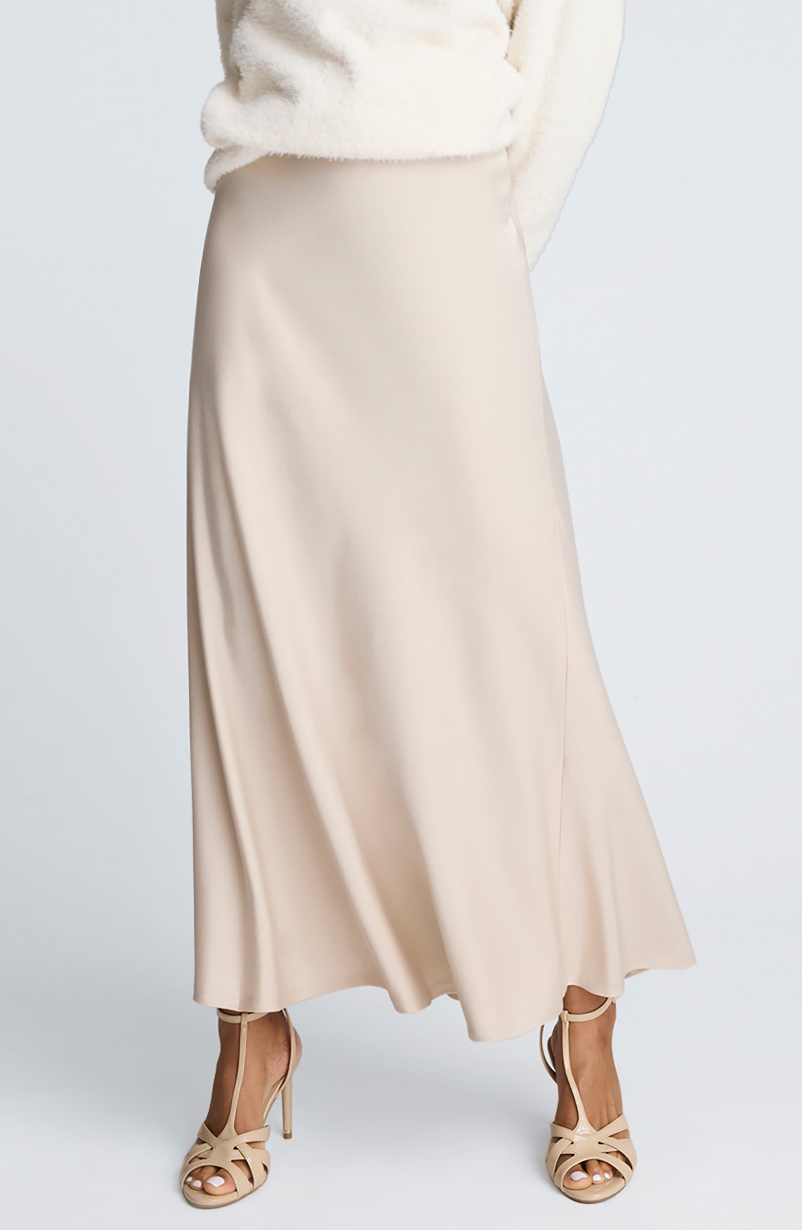 Flare Satin Maxi Skirt (Women) | Nordstrom