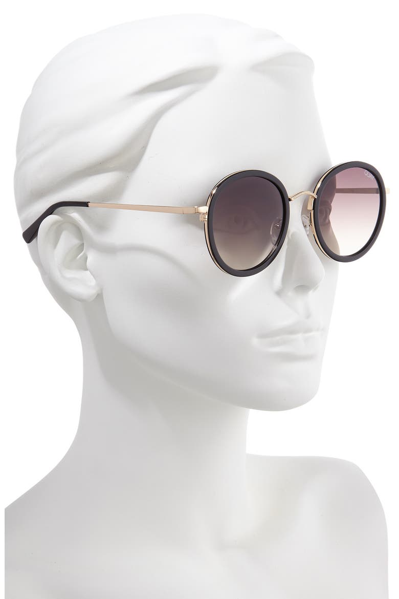 Australia Firefly 52mm Round Sunglasses, Alternate, color, BLACK/ BROWN