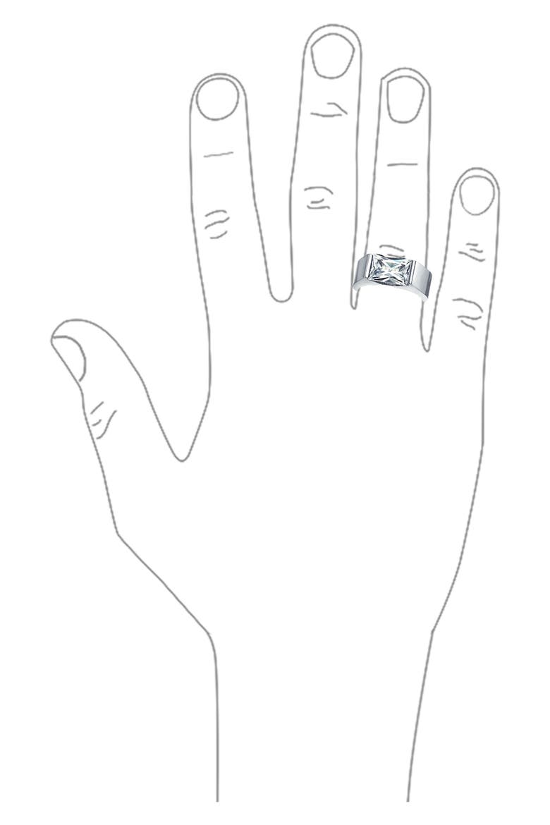 Men's CZ Geometric Ring, Alternate, color, SILVER