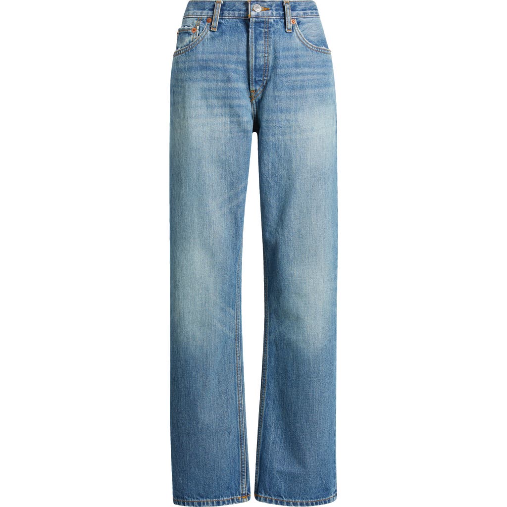 Re/done Standard Wide Leg Jeans In Blasted