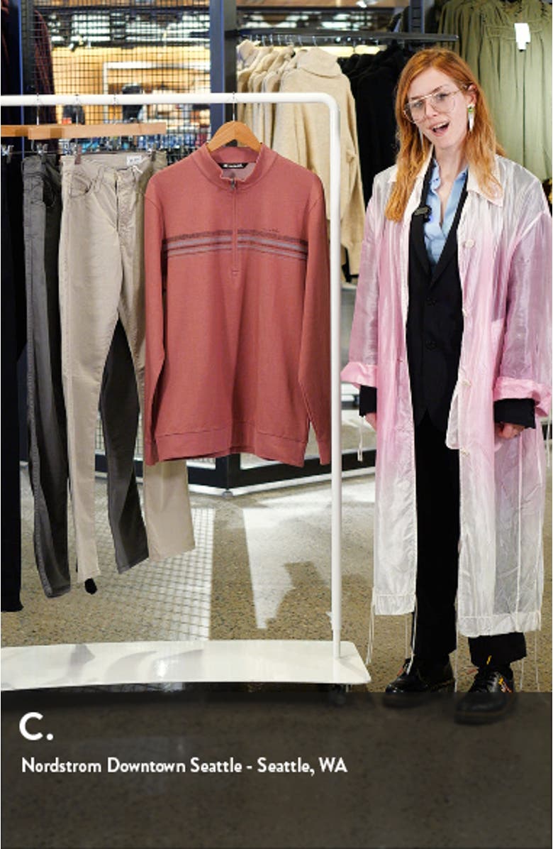 In The Line Up Stretch Cotton Blend Half Zip Pullover, sales video thumbnail