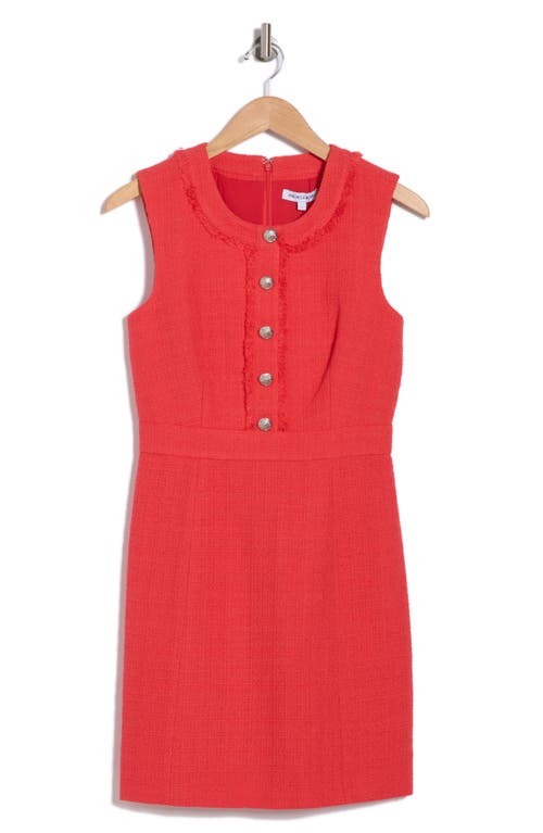 Shop Veronica Beard Julie Tweed A-line Minidress In Watermelon