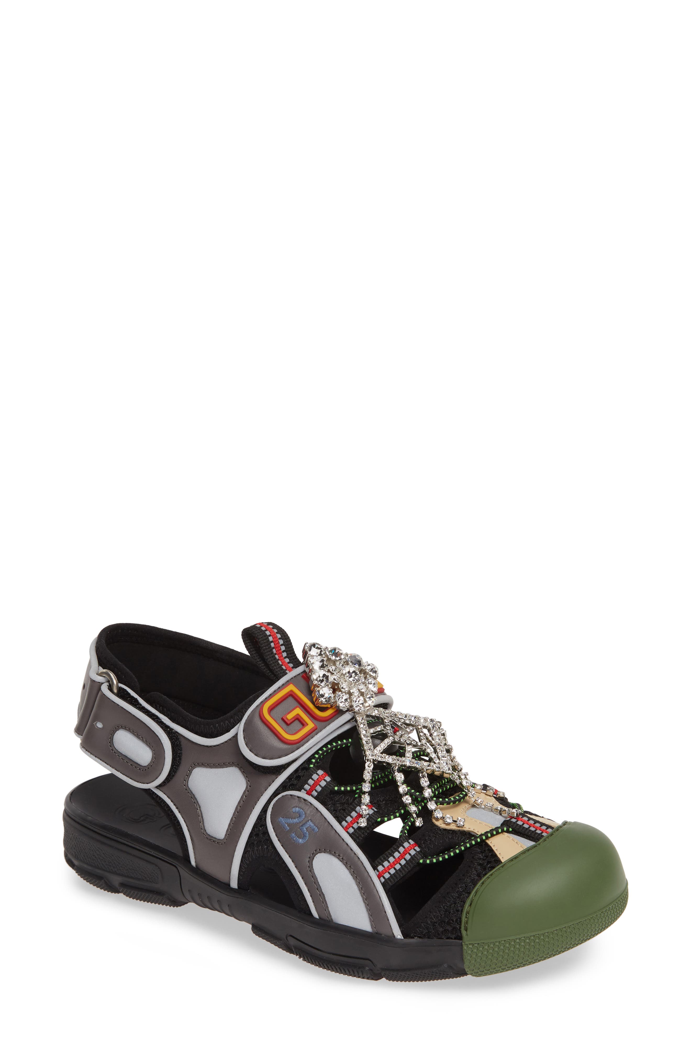Gucci Tinsel Sport Sandal, Main, color, 