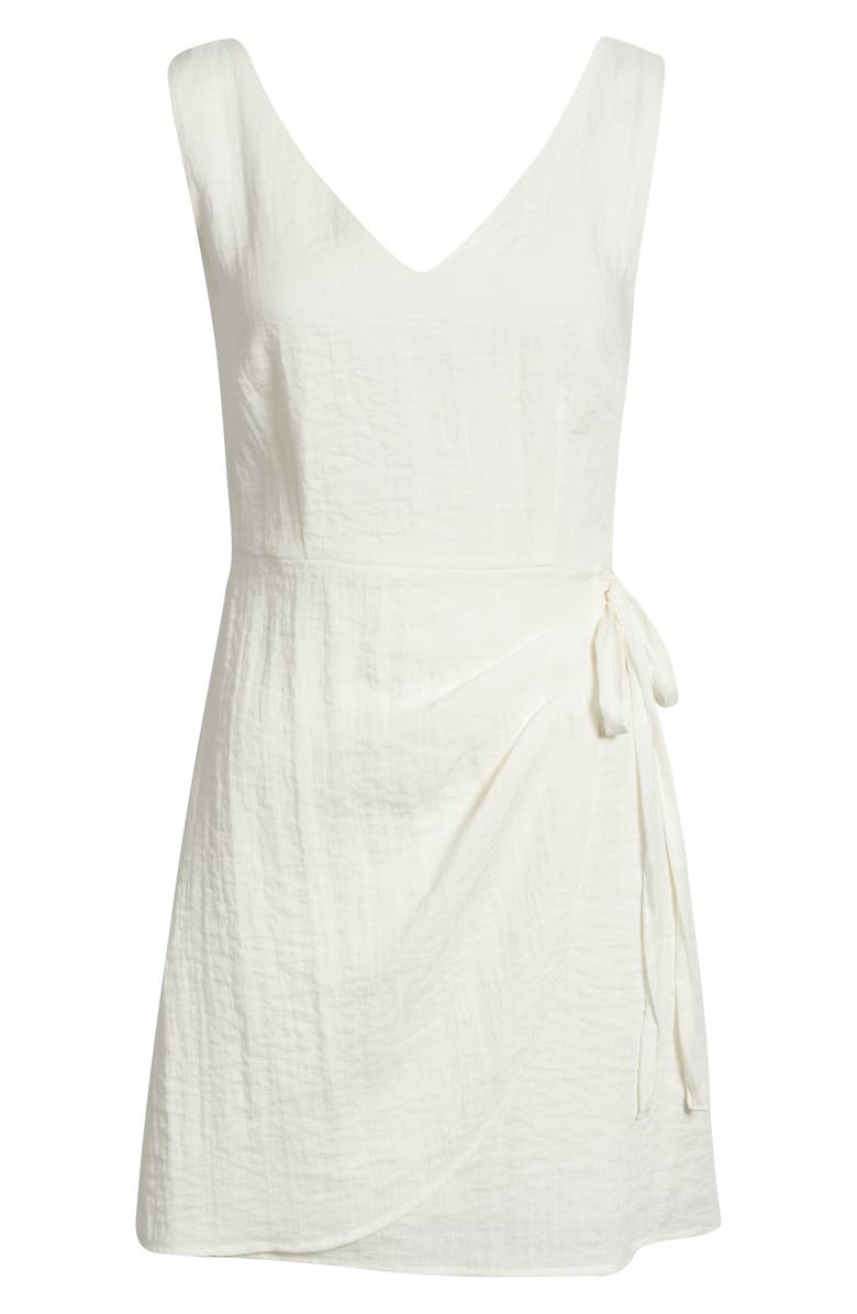 Sam Edelman Sleeveless Faux Wrap Minidress, Alternate, color, White