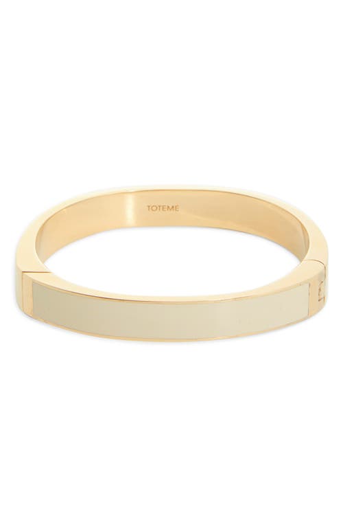 Totême Toteme Signature Enameled Bangle Bracelet In Metallic