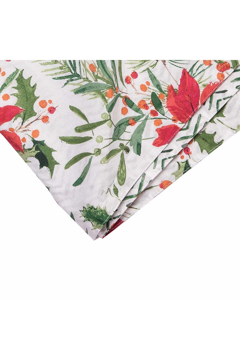 Silvia Poinsettia Napkin, Alternate, color, Red