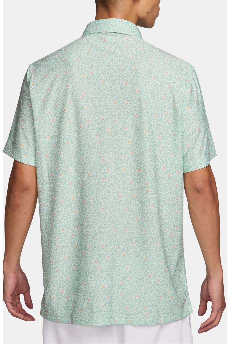 Floral Dri-FIT Perforated Golf Polo, Alternate, color, BARELY GREEN/ STEAM