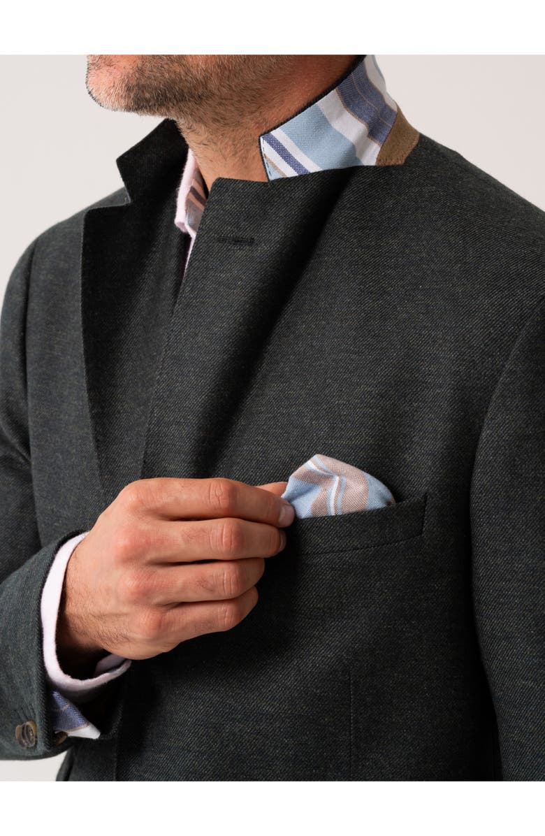 Koy Clothing Classic Wool and Cashmere Blend Blazer, Alternate, color, Olive