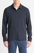 Vince Milano Stitch Johnny Collar Long Sleeve Polo