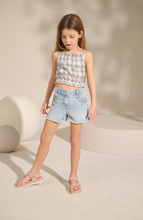 Next Kids' Print Tie Shoulder Cotton Top In Multi