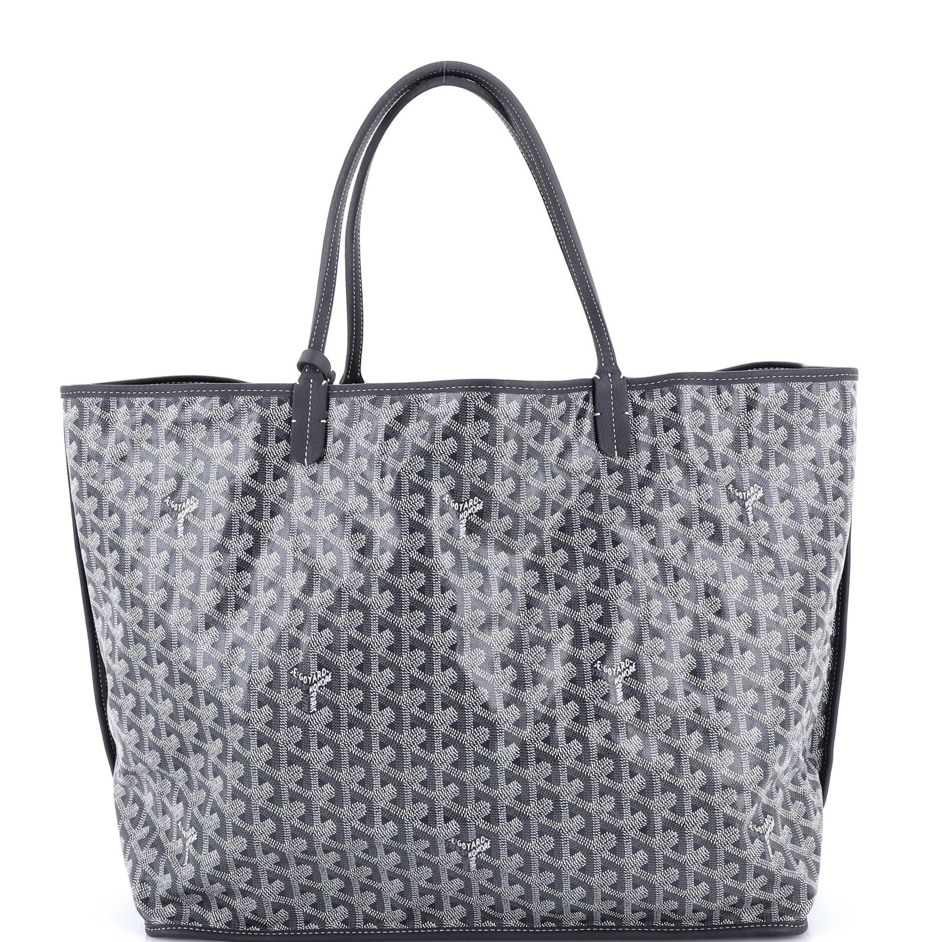 Pre-Owned Goyard Anjou Reversible Tote Coated Canvas GM, Main, color, Gray