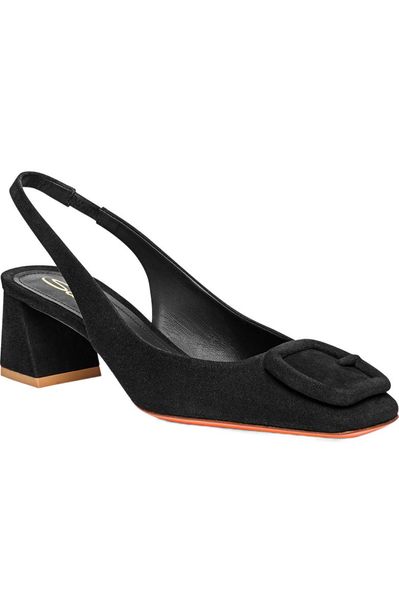 Santoni Women's Lemon Suede Sling Back, Alternate, color,