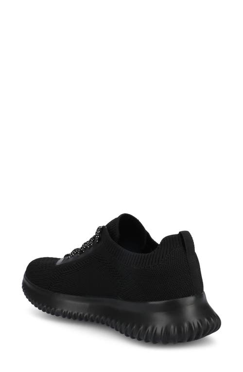 Journee Collection Brena Knit Sneaker In Black
