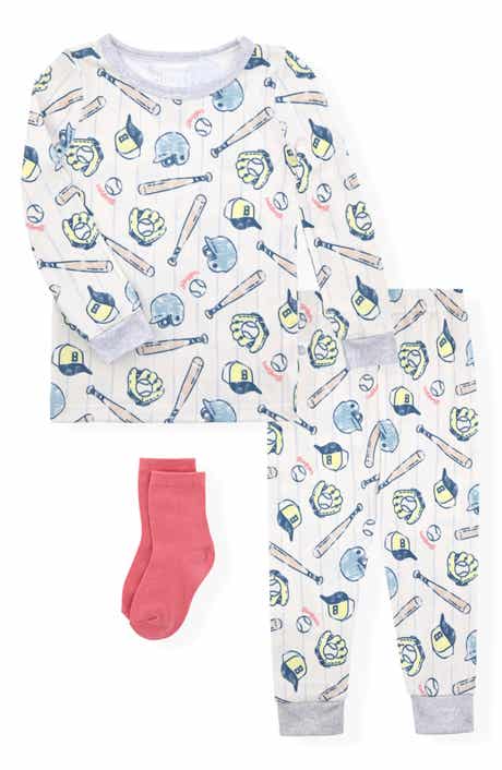 SLEEP ON IT Fitted Two-Piece Pajamas & Socks Set