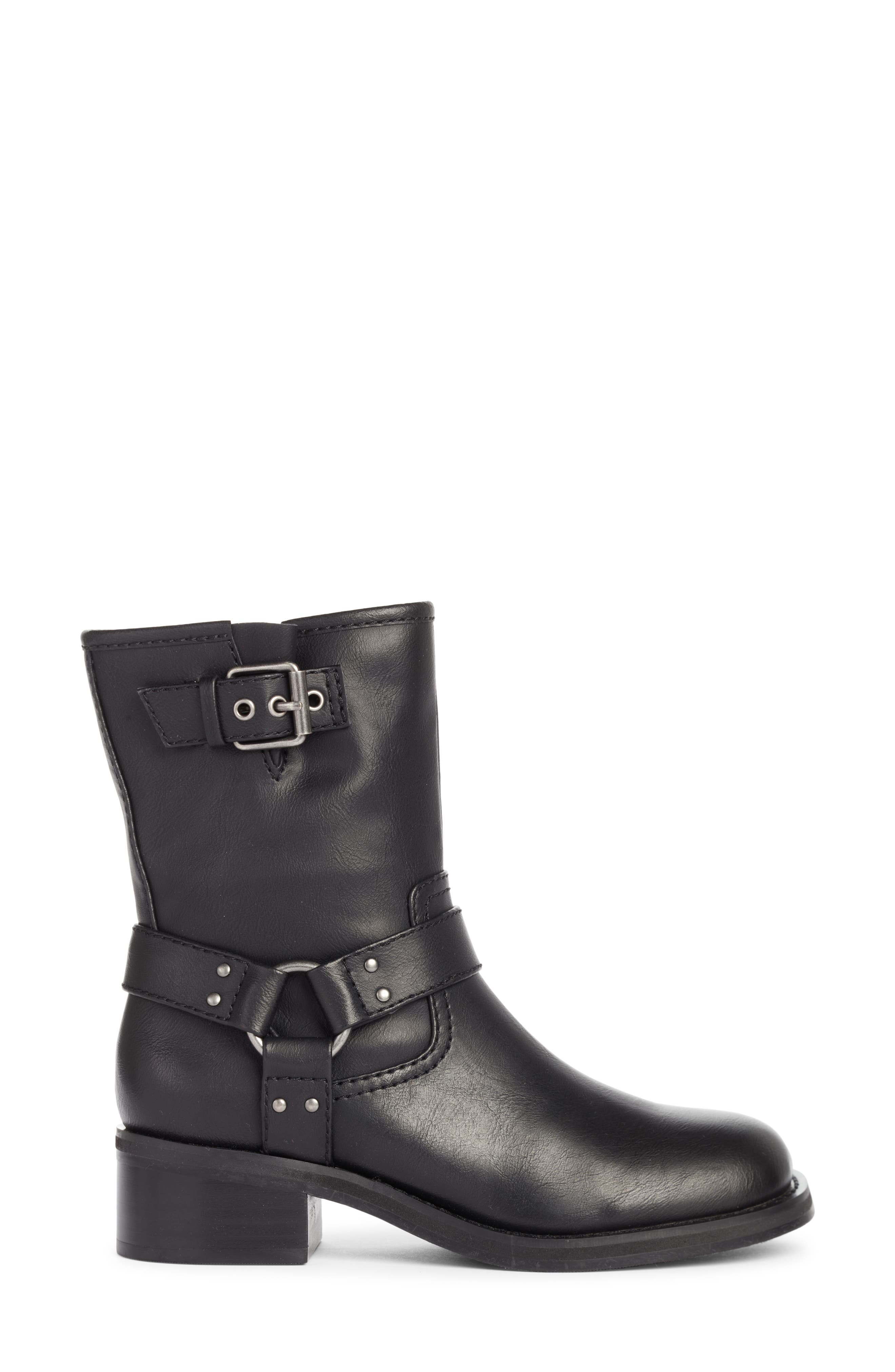 Rylan Zip Moto Bootie, Alternate, color, BLACK