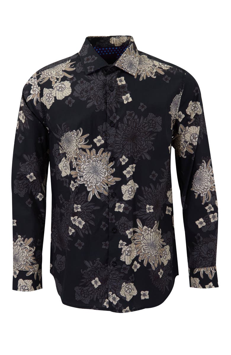 Lords of Harlech Norman Button-Up Shirt, Alternate, color, Mumms Dream Black