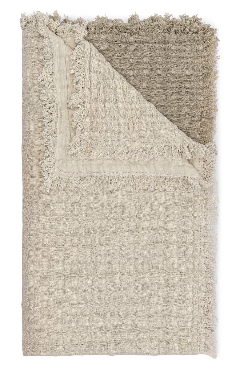 CRANE BABY Ombré Cotton Muslin Blanket, Main, color, Gray