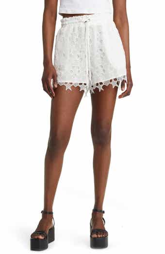 7 For All Mankind Lace Drawstring Waist Shorts