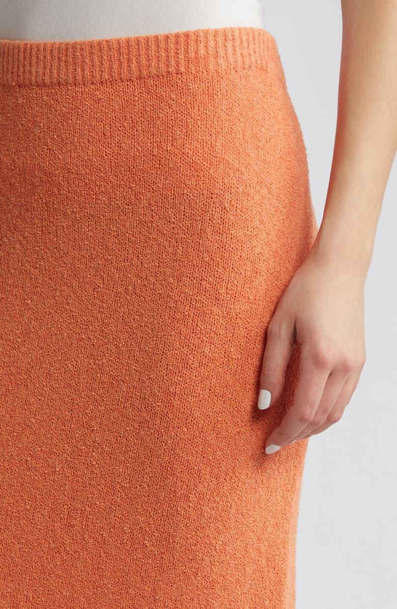 Rails Kaja Open Stitch Fringe Cotton Blend Sweater Skirt, Alternate, color, Persimmon