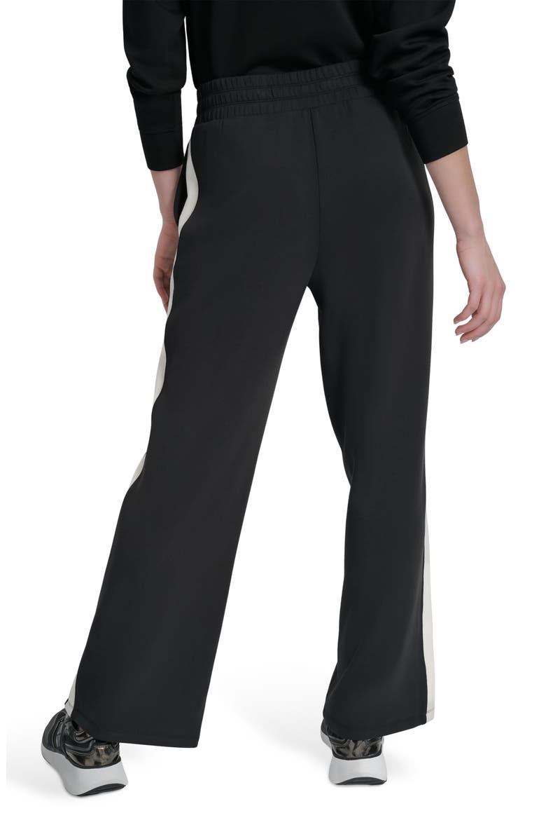 High Waist Modified Wide Leg Track Pants, Alternate, color, BLACK/ EGGNOG