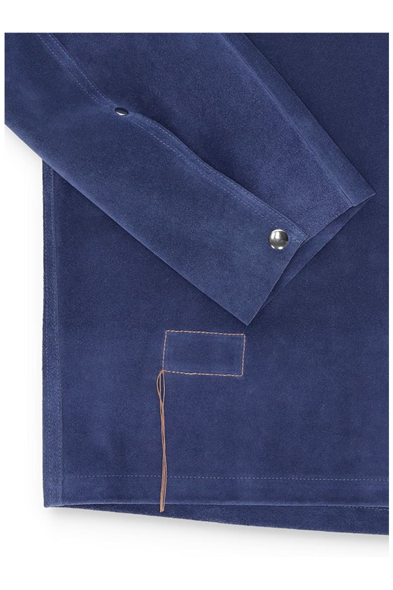 Welder Suede Leather Jacket, Alternate, color, INDACO