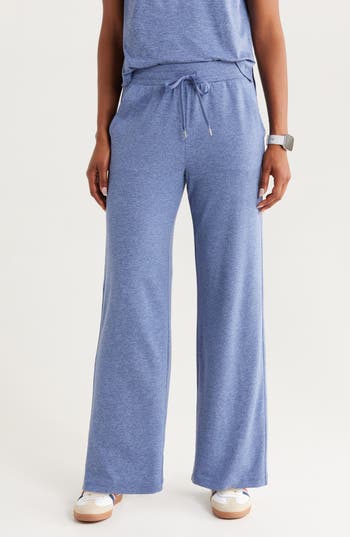 Zella Restore Soft Straight Leg Drawstring Pants In Blue