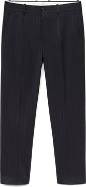 MANGO Slim Fit Pleated Pinstripe Suit Pants