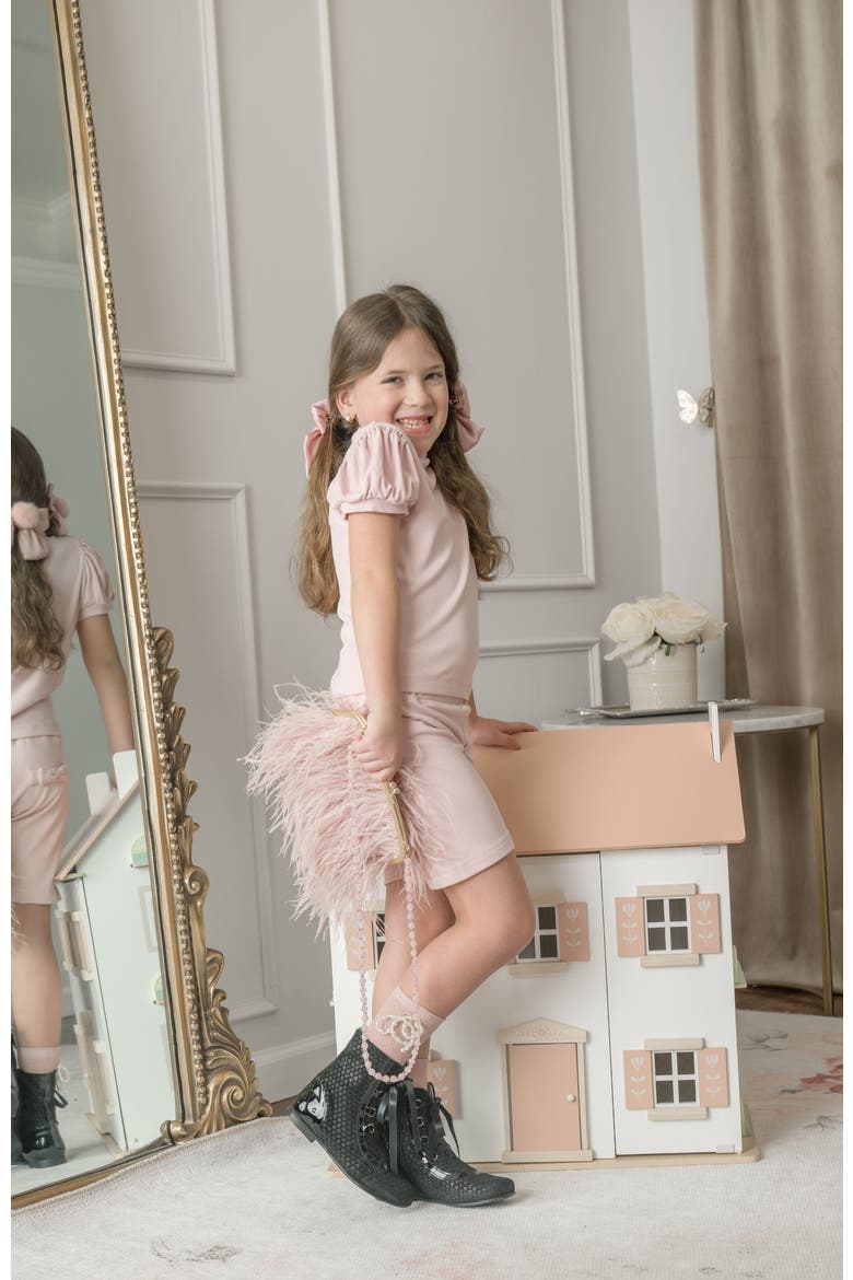 Top and Biker Shorts Set, Alternate, color, Pink