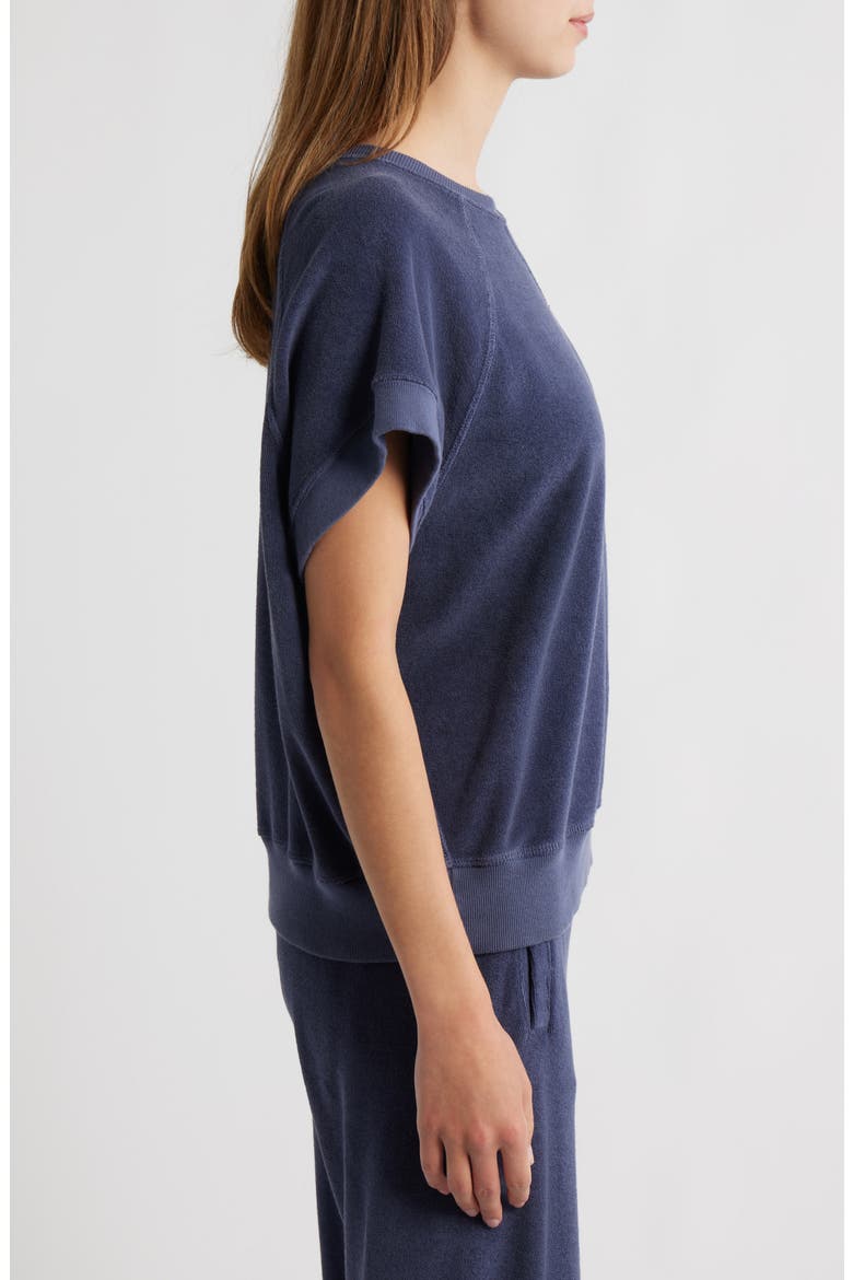 Micro Terry Sweatshirt, Alternate, color, VINTAGE BLUE