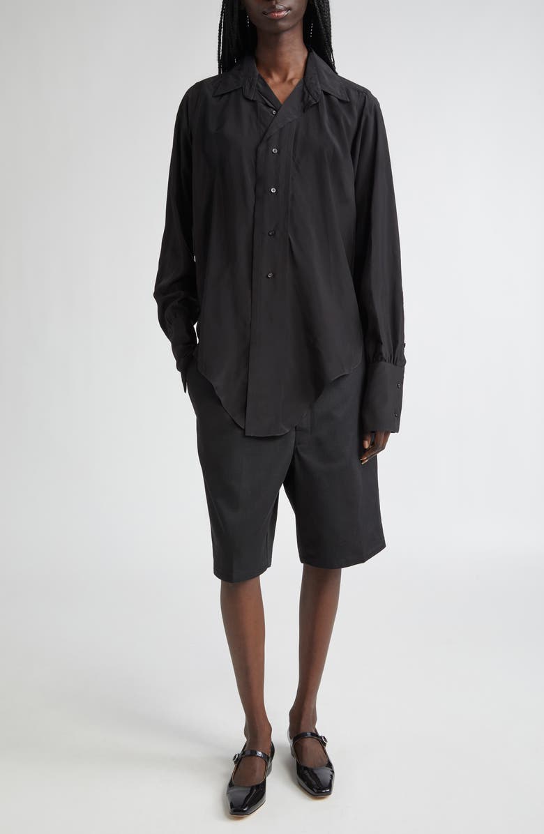 Maison Margiela Layered Long Sleeve Button-Up Shirt, Alternate, color,