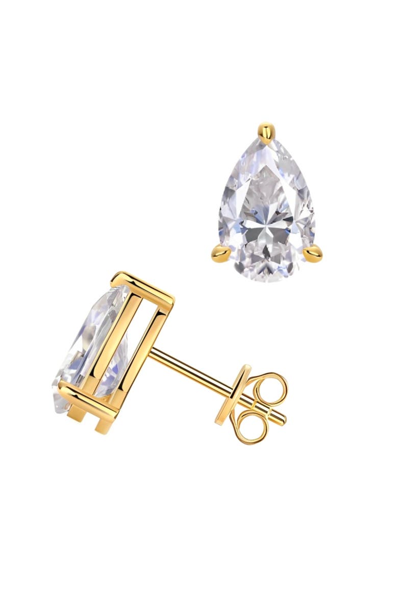 Donatello Gian Sterling Silver Gold-Tone Crystal Earrings, Main, color, Gold