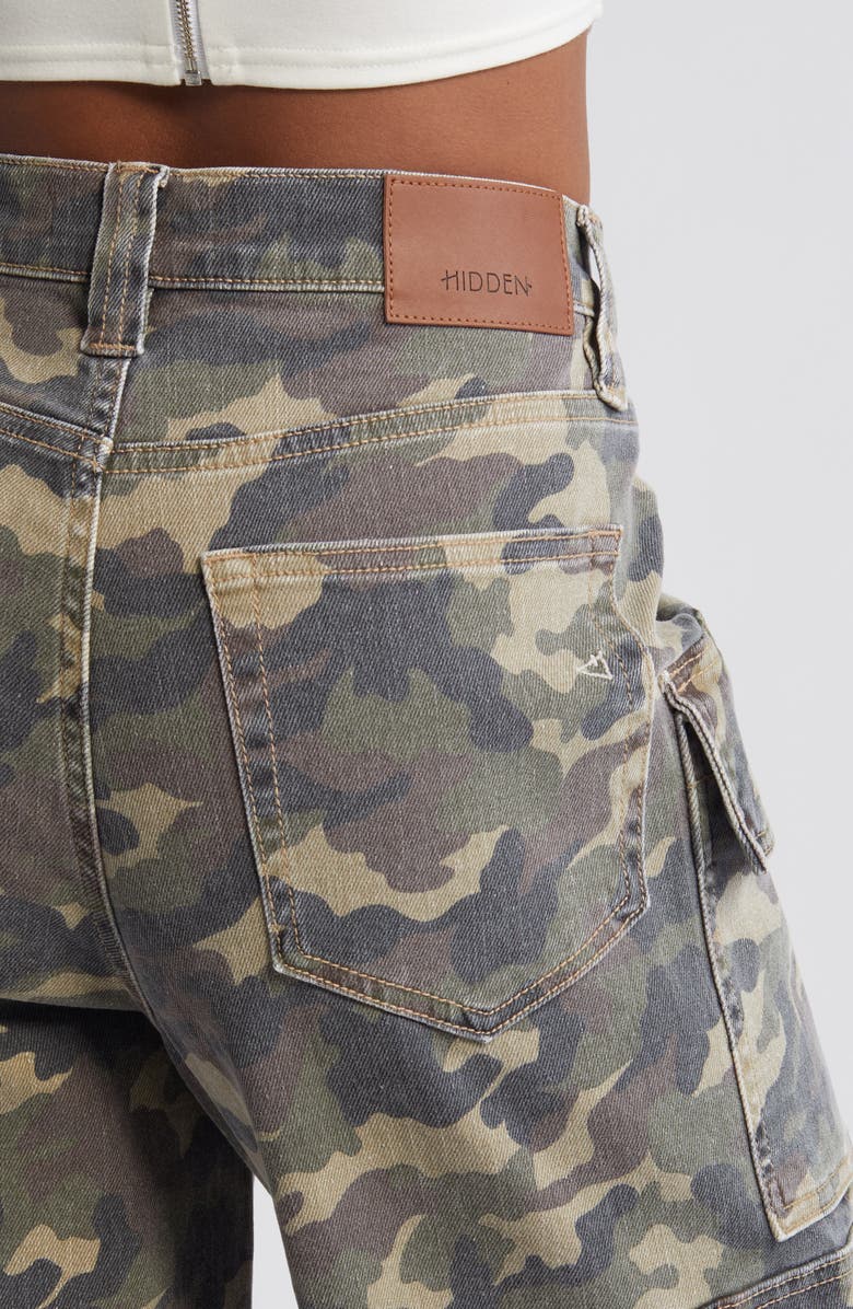 HIDDEN JEANS Camo Baggy Denim Cargo Shorts, Alternate, color,