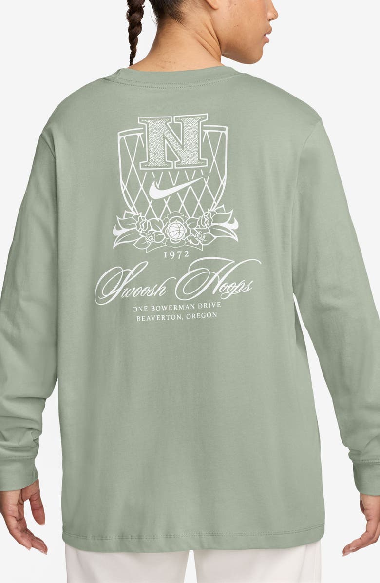 Nike Basketball Long Sleeve Embroidered Graphic T-Shirt, Alternate, color, 