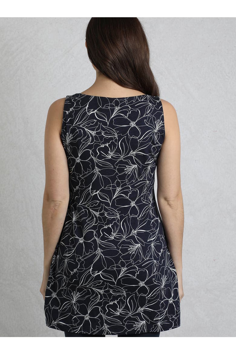 Indus Printed Jersey Tunic, Alternate, color, Dark Navy
