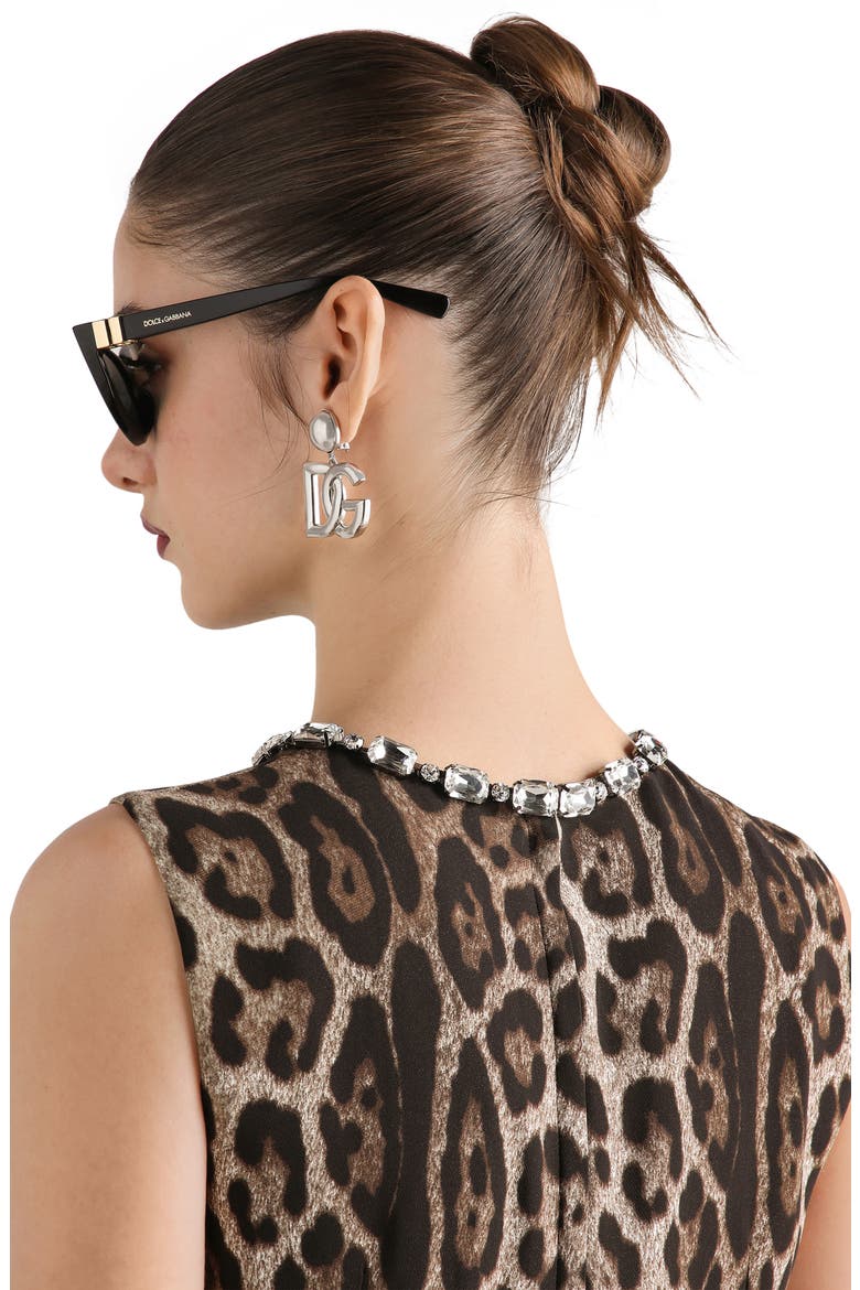 Leopard Print Stretch Cady Minidress, Alternate, color, LEO NEW
