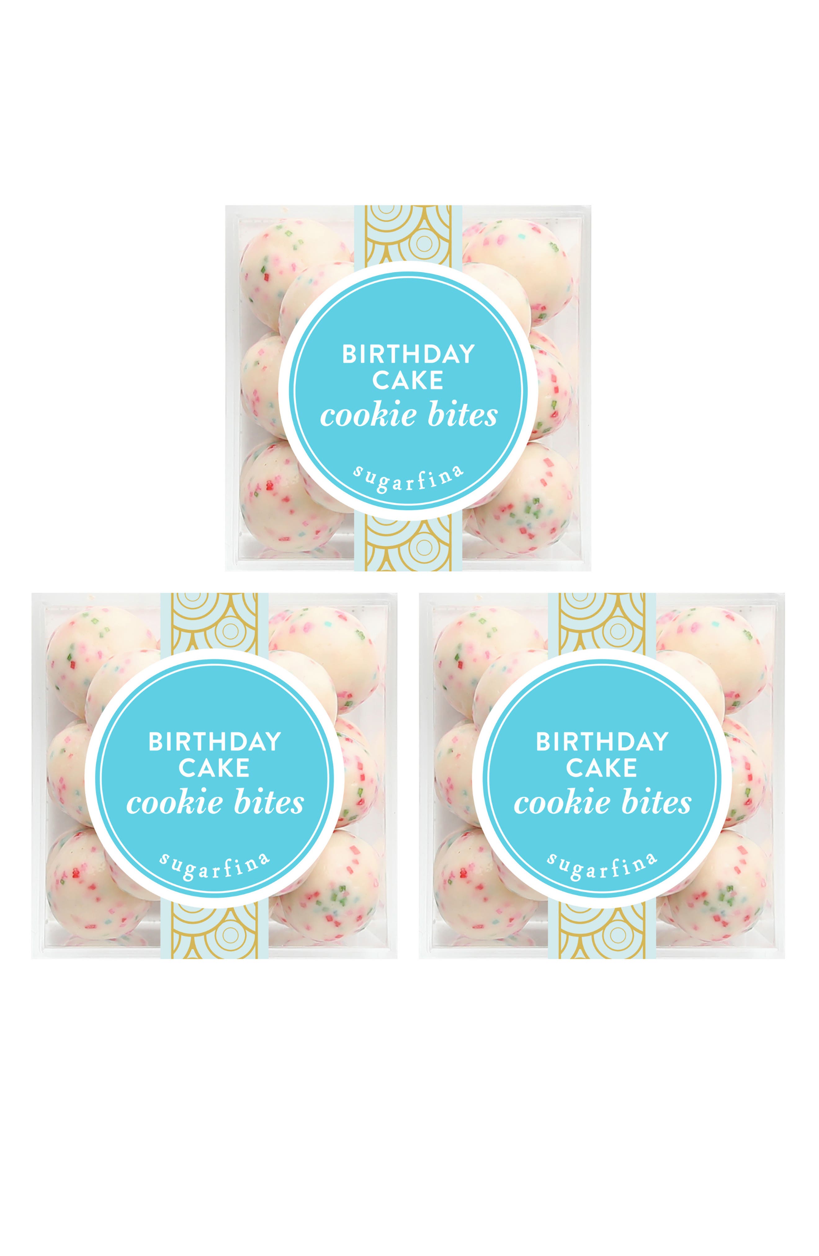 sugarfina Birthday Cake Cookies Set of 3 Candy Cubes
