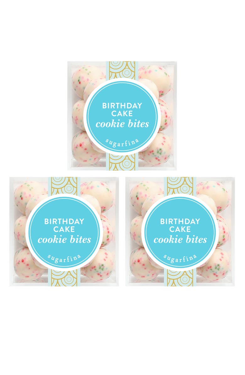 sugarfina Birthday Cake Cookies Set of 3 Candy Cubes, Main, color,