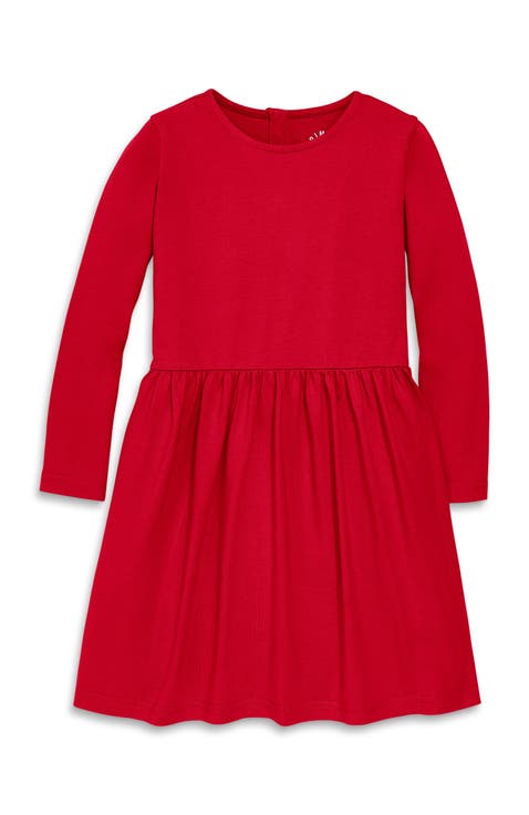 Kids Long Sleeve Perfect Pocket Dress (Toddler, Little Kid & Big Kid)
