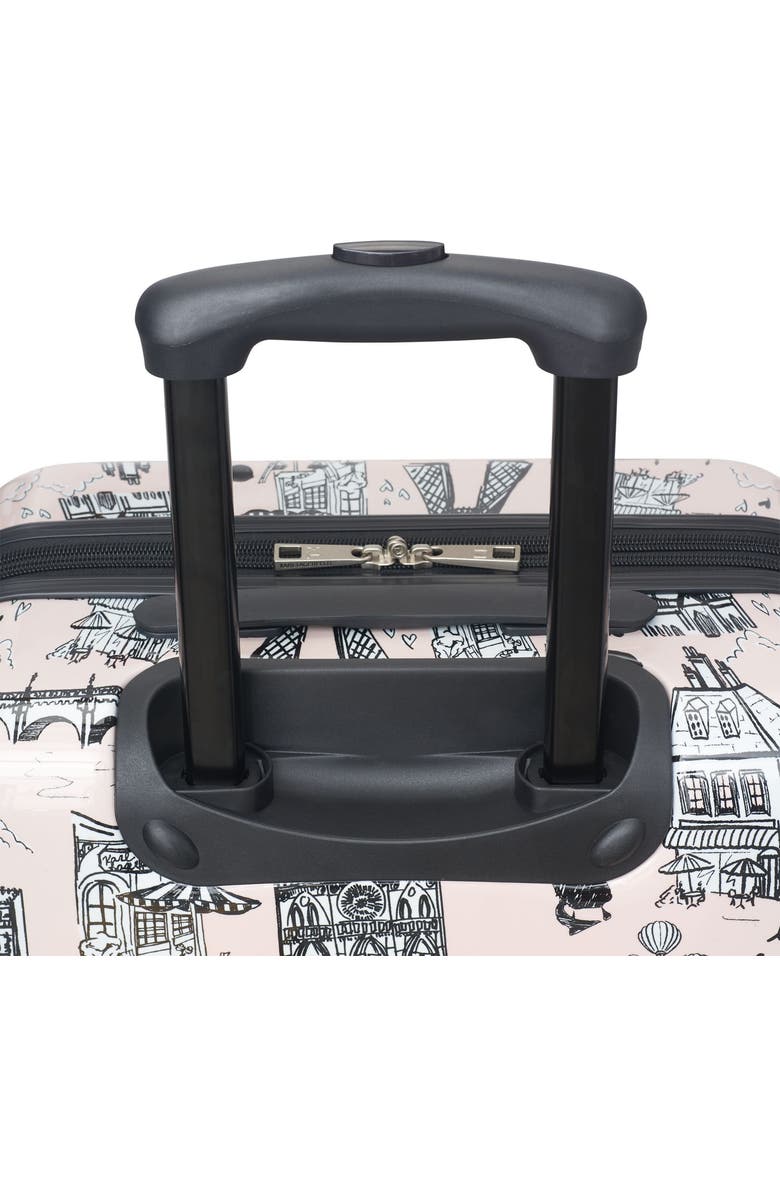 KARL LAGERFELD Karl in Paris Upright Suitcase, Alternate, color, Pink/Black