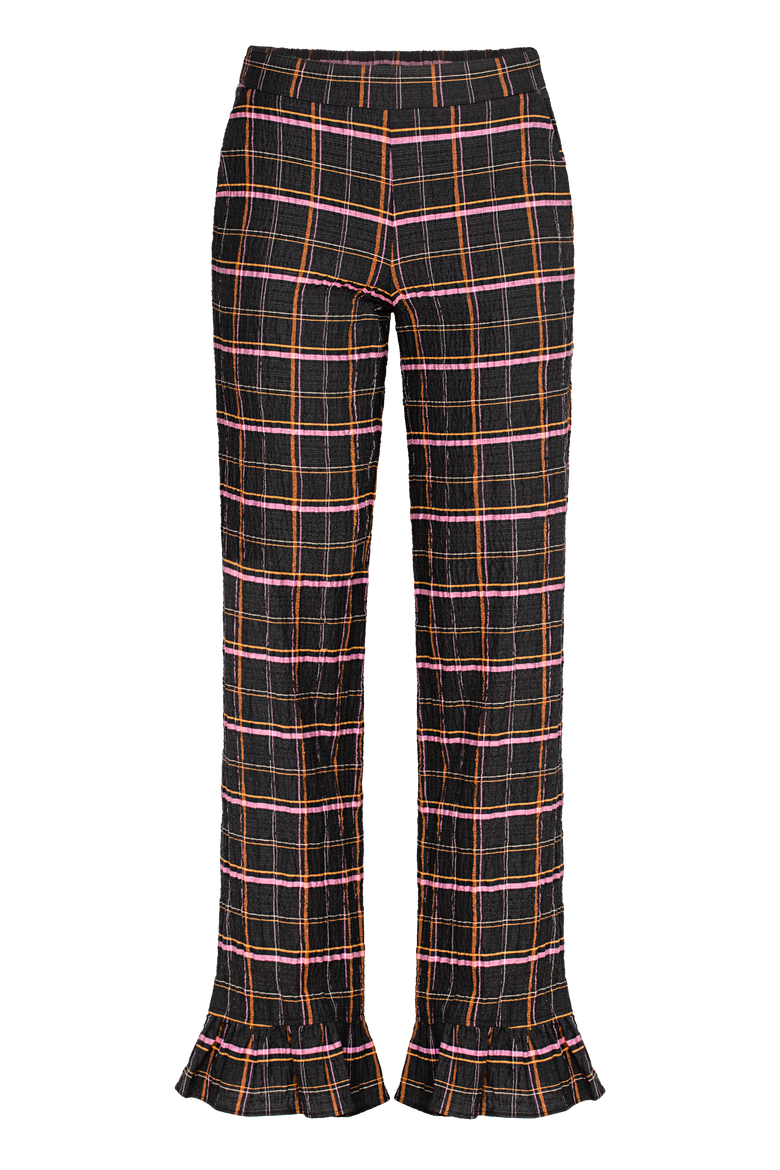 Callum Straight Leg Ruffle Pant, Main, color, Viv Plaid