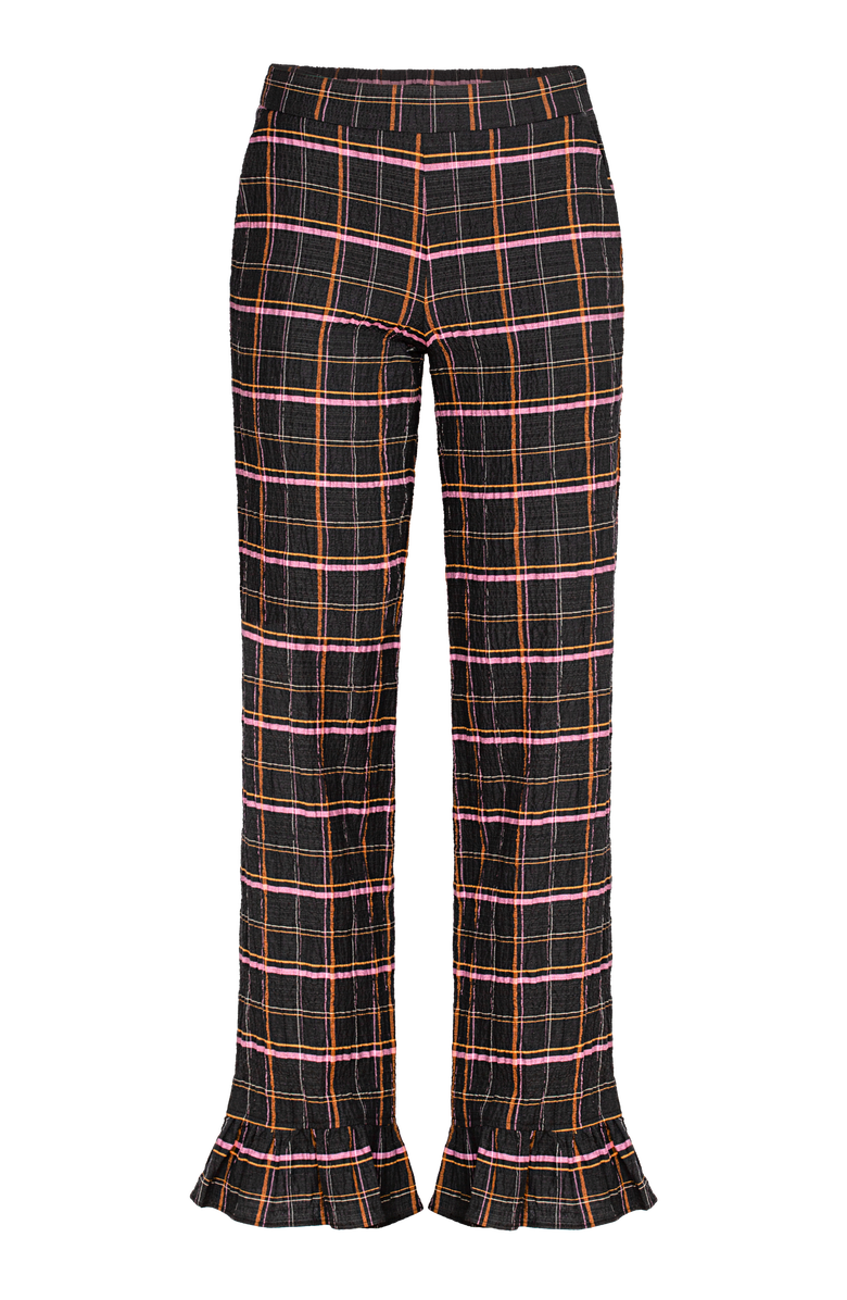 Untitled in Motion Callum Straight Leg Ruffle Pant, Main, color, Viv Plaid